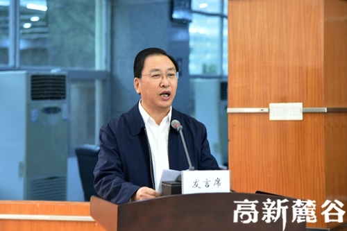 6 当日,高新区管委会主任谭勇在交流会上作代表发言。刘攀 摄.JPG